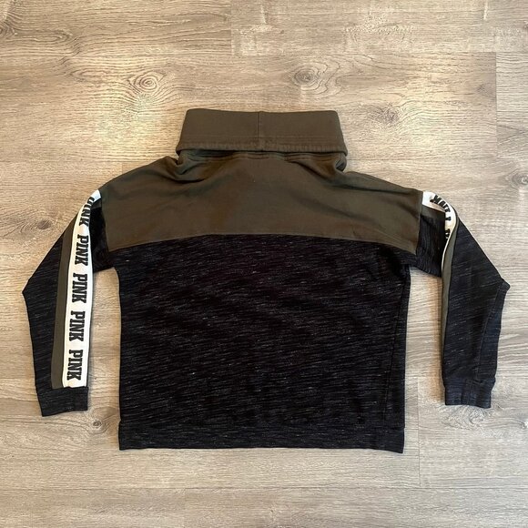 Victoria's Secret Cowl Neck Color Block Pullover Jacket (Green) - Picture 4 of 5